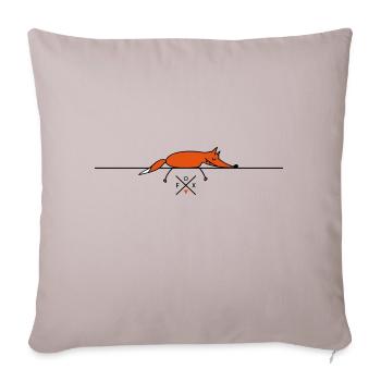 Schlafender Fuchs - Sofakissenbezug 45 x 45 cm - helles Taupe - Vorne