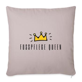 Foot Care Queen | Funny saying foot care - Sofa pillowcase 17,3'' x 17,3'' (45 x 45 cm) - light taupe - Front