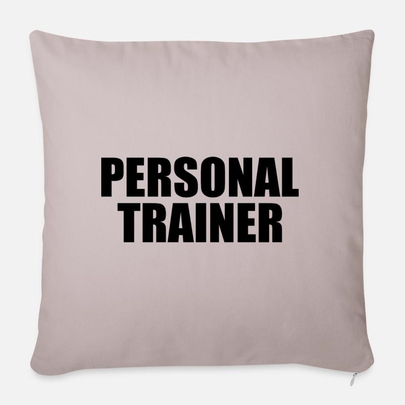 Personal trainer - Sofakissenbezug 45 x 45 cm - helles Taupe