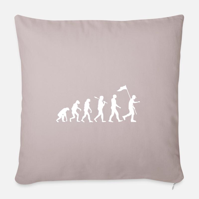 Scout Evolution · Evolution · Camping · Nature - Housse de coussin décorative 45 x 45 cm - taupe clair