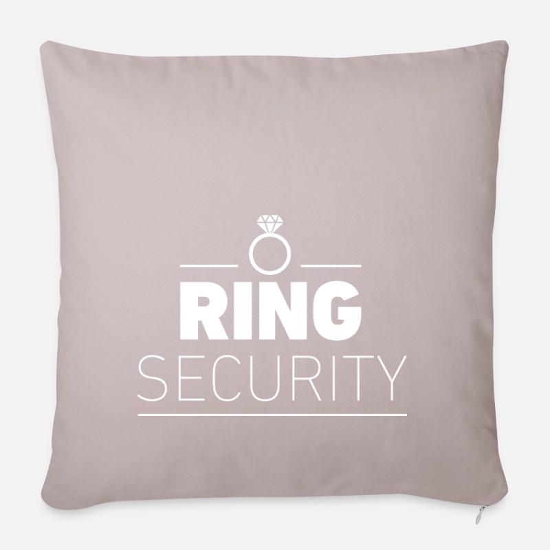 JGA Ring Security JGA Junggesellinnenabschied - Sofakissenbezug 45 x 45 cm - helles Taupe