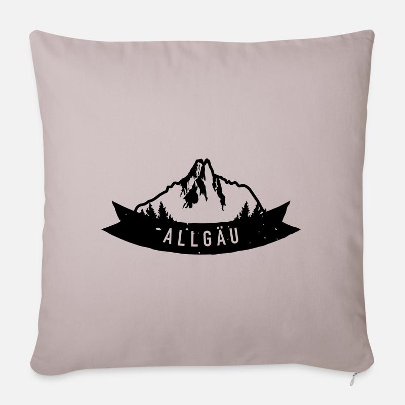 Allgäu Design mit Höfats als Geschenkidee - Sofakissenbezug 45 x 45 cm - helles Taupe