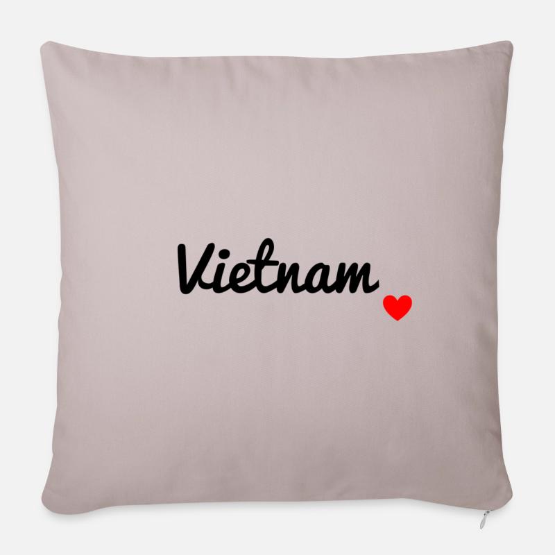 Vietnam - Sofakissenbezug 45 x 45 cm - helles Taupe