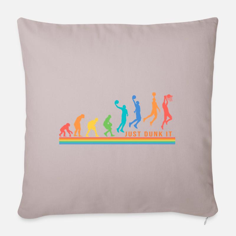 Basketballspieler Basketball Evolution - Sofakissenbezug 45 x 45 cm - helles Taupe