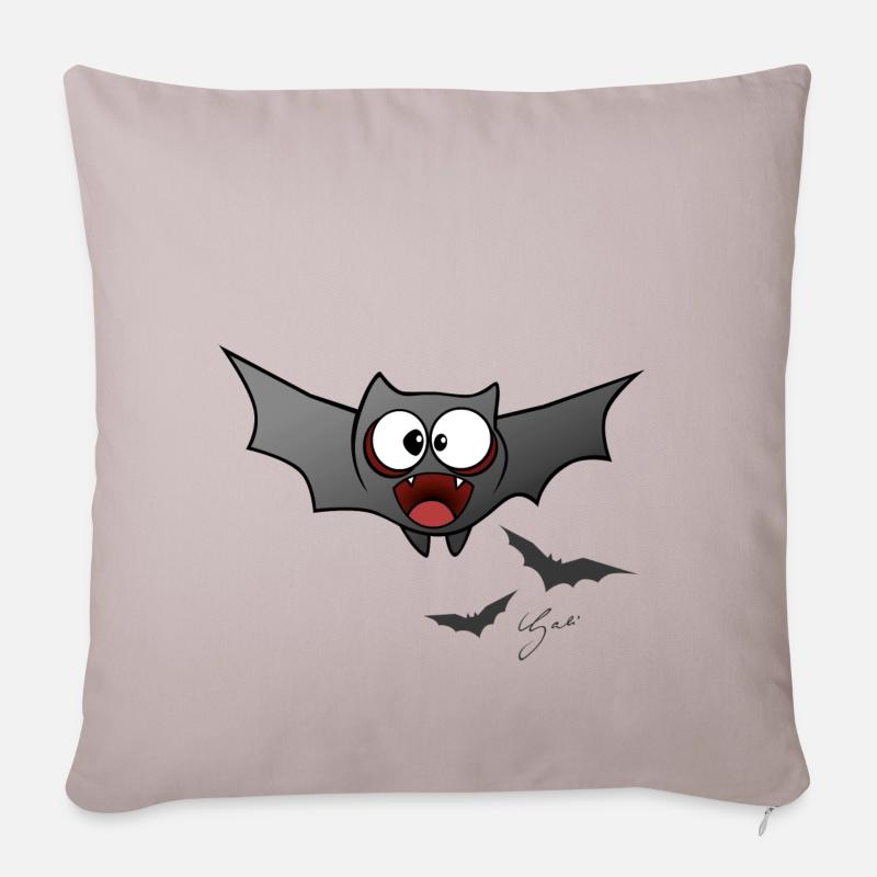 Fledermaus - Sofakissenbezug 45 x 45 cm - helles Taupe