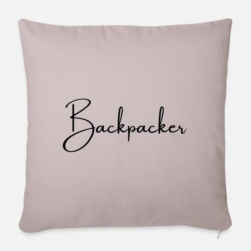 Routard - Housse de coussin décorative 45 x 45 cm - taupe clair