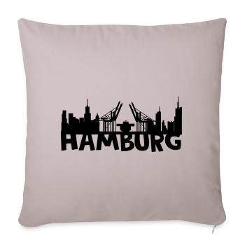toits de Hambourg - Housse de coussin décorative 45 x 45 cm - taupe clair - Devant
