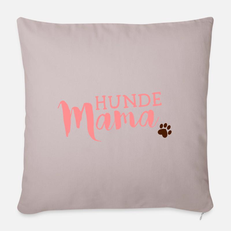 Hundemama - Sofakissenbezug 45 x 45 cm - helles Taupe