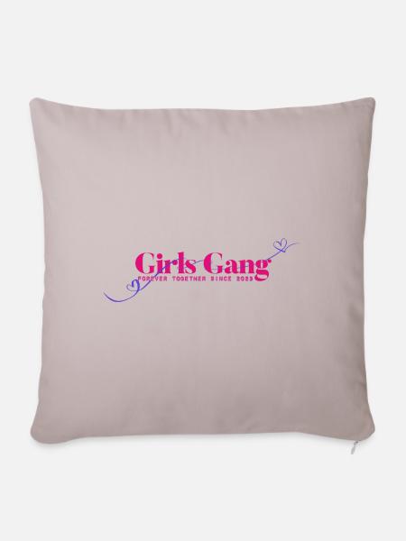 GirlsGang - Sofakissenbezug 45 x 45 cm - helles Taupe