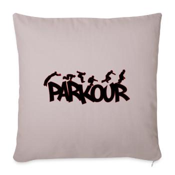 Parkour Freerunning Traceur | Les couleurs peuvent être modifiées - Housse de coussin décorative 45 x 45 cm - taupe clair - Devant