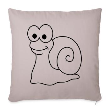 Snail Comic Animal - Sofa pillowcase 17,3'' x 17,3'' (45 x 45 cm) - light taupe - Front