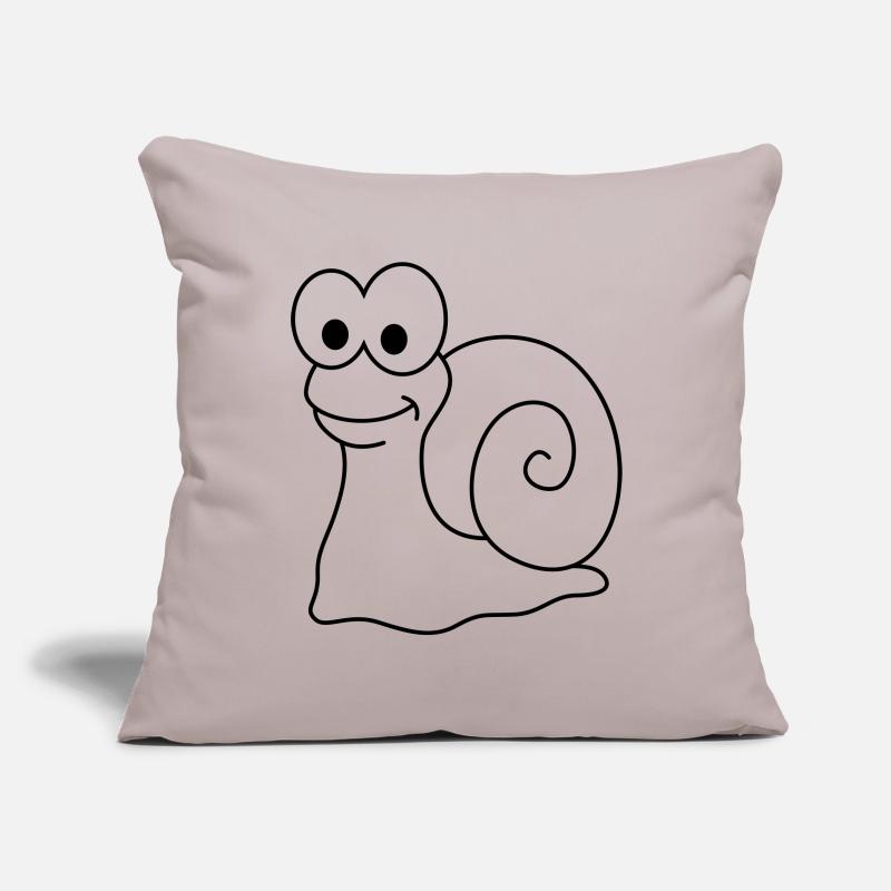 Escargot Comic Animal Housse de coussin décorative 45 x 45 cm