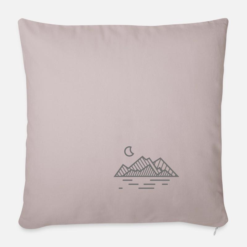 Mond & Berge - Sofakissenbezug 45 x 45 cm - helles Taupe
