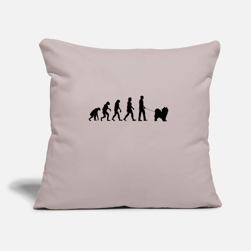 Samojede Evolution Schlittenhund Samojeden Sofakissenbezug 45 x 45 cm
