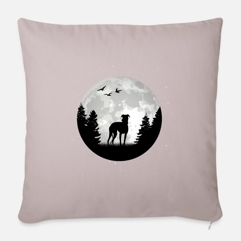 Galgo Español Spanischer Windhund - Sofakissenbezug 45 x 45 cm - helles Taupe
