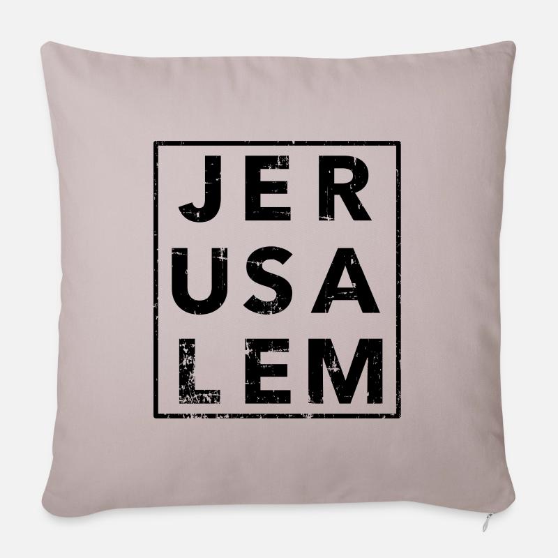 Jerusalem - Sofakissenbezug 45 x 45 cm - helles Taupe