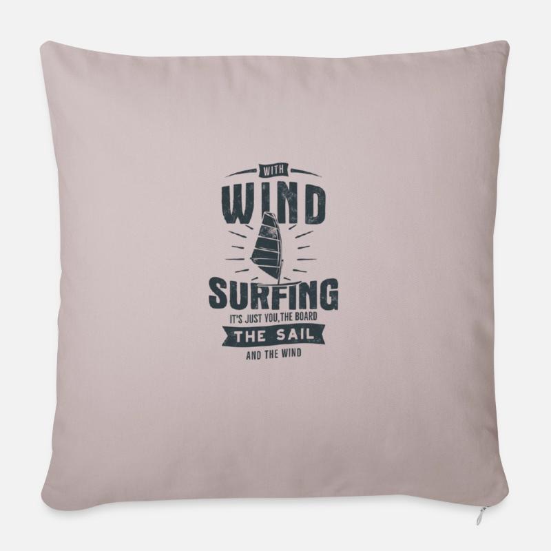 Windsurfing - Sofa pillowcase 17,3'' x 17,3'' (45 x 45 cm) - light taupe