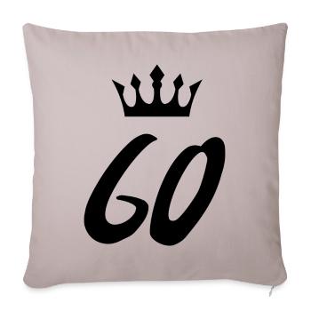 60 Number crown - Sofa pillowcase 17,3'' x 17,3'' (45 x 45 cm) - light taupe - Front