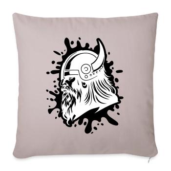 Viking Head Viking Warrior - Sofa pillowcase 17,3'' x 17,3'' (45 x 45 cm) - light taupe - Front
