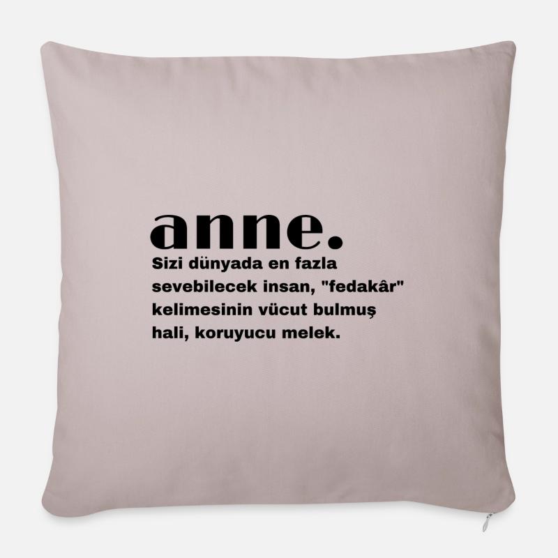ANNE Mutter Bedeutung türkisch Lügât - Sofakissenbezug 45 x 45 cm - helles Taupe