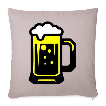Beer beer glass icon - Sofa pillowcase 17,3'' x 17,3'' (45 x 45 cm) - light taupe - Front