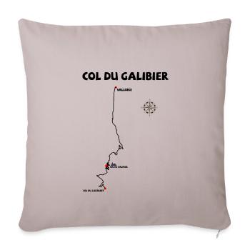 Col du Galibier 2642 m serpentine in France - Sofa pillowcase 17,3'' x 17,3'' (45 x 45 cm) - light taupe - Front