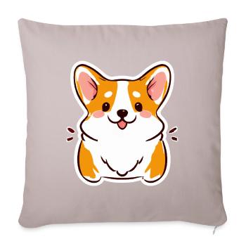 Cutest Corgi Hundeliebhaber Puppy - Sofakissenbezug 45 x 45 cm - helles Taupe - Vorne