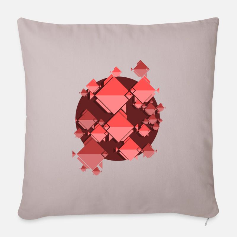 red fish swarm - Sofakissenbezug 45 x 45 cm - helles Taupe