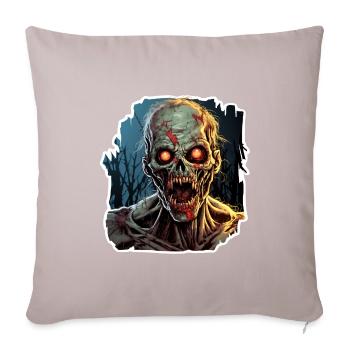 Zombie d’Halloween - Housse de coussin décorative 45 x 45 cm - taupe clair - Devant