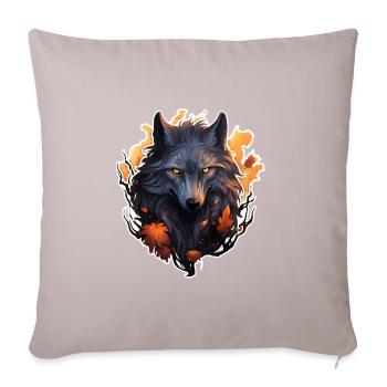 Wolf Autumn Halloween - Sofa pillowcase 17,3'' x 17,3'' (45 x 45 cm) - light taupe - Front