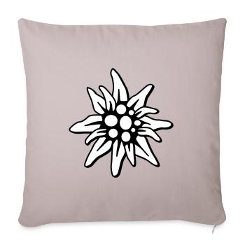 Edelweiss 2c petit - Housse de coussin décorative 45 x 45 cm - taupe clair - Devant