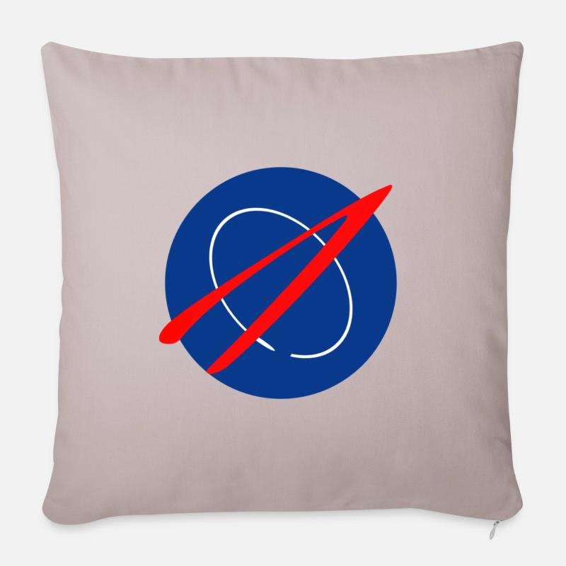 Space Patch - Sofakissenbezug 45 x 45 cm - helles Taupe
