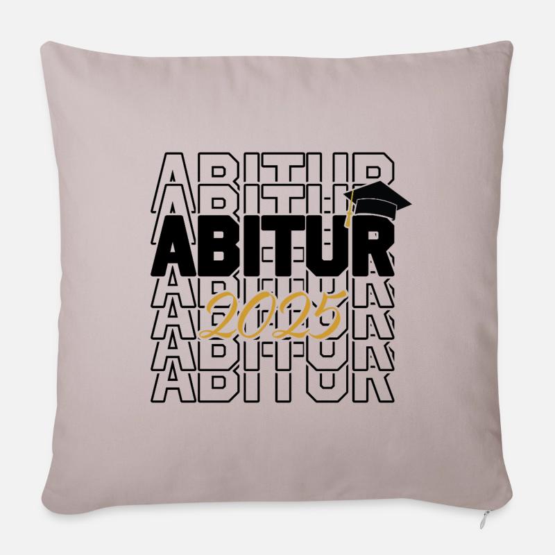 Abitur 2025 - Sofakissenbezug 45 x 45 cm - helles Taupe