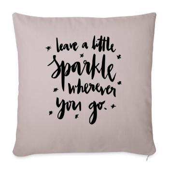 Leave a lil Sparkle: D - Sofa pillowcase 17,3'' x 17,3'' (45 x 45 cm) - light taupe - Front