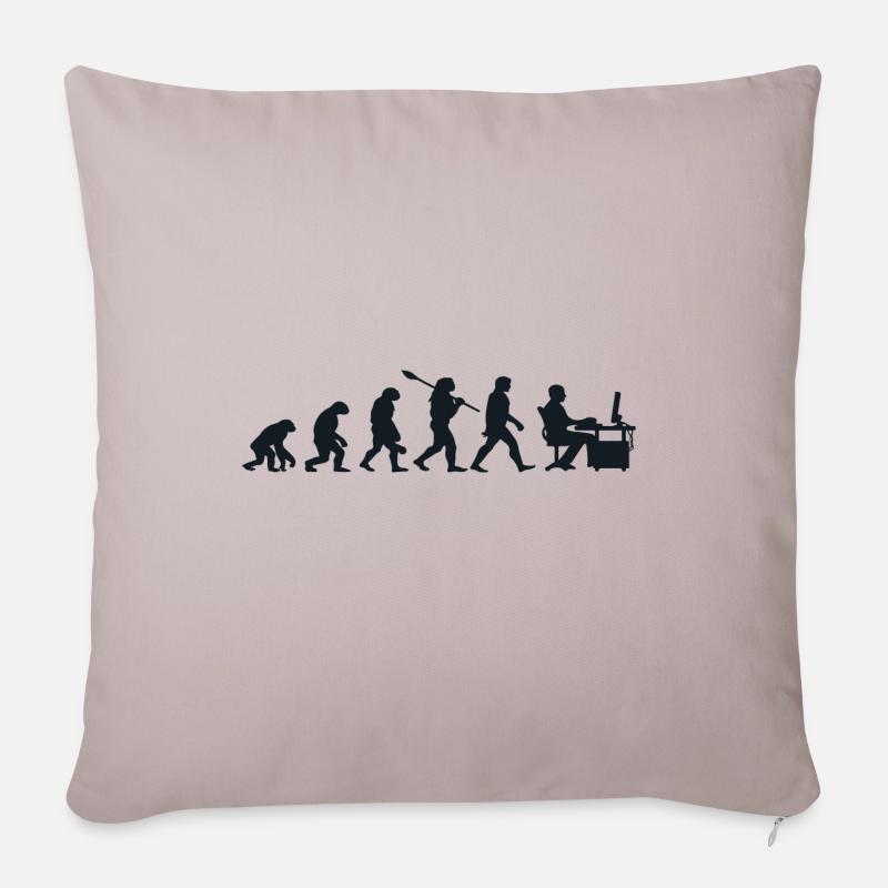 Darwin Evolution für Geeks 💻 - Sofakissenbezug 45 x 45 cm - helles Taupe