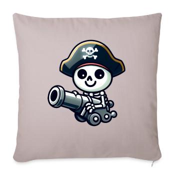 Pirate Skull - Skeleton Treasure - Sofa pillowcase 17,3'' x 17,3'' (45 x 45 cm) - light taupe - Front