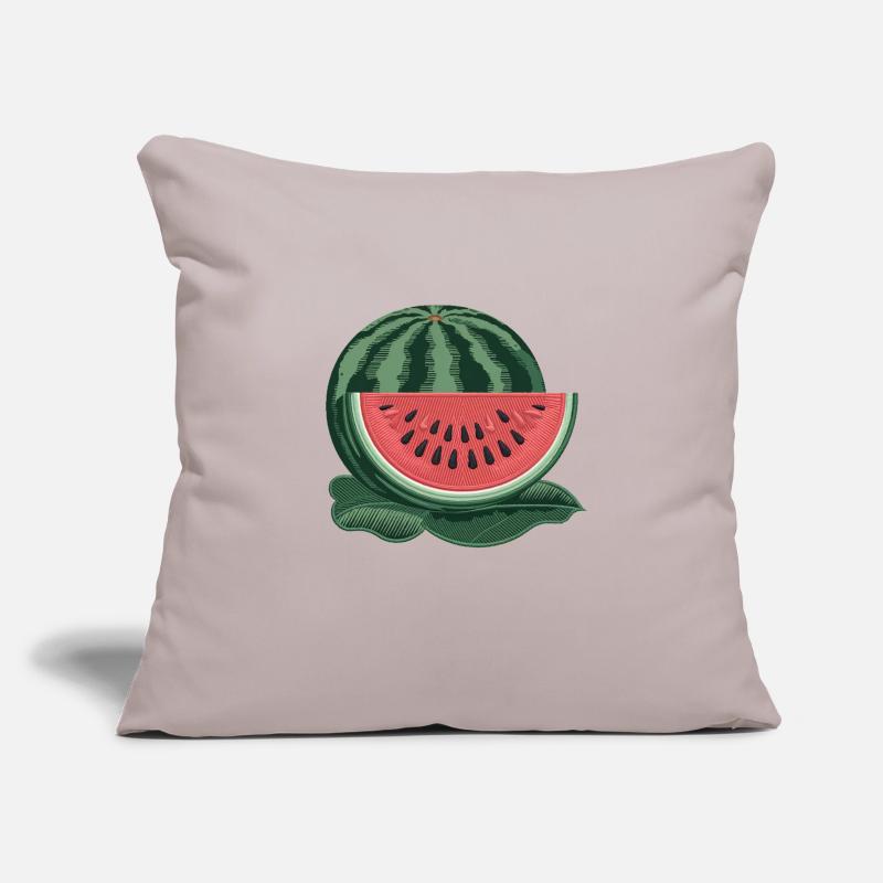 Pastèque brodée Housse de coussin décorative 45 x 45 cm