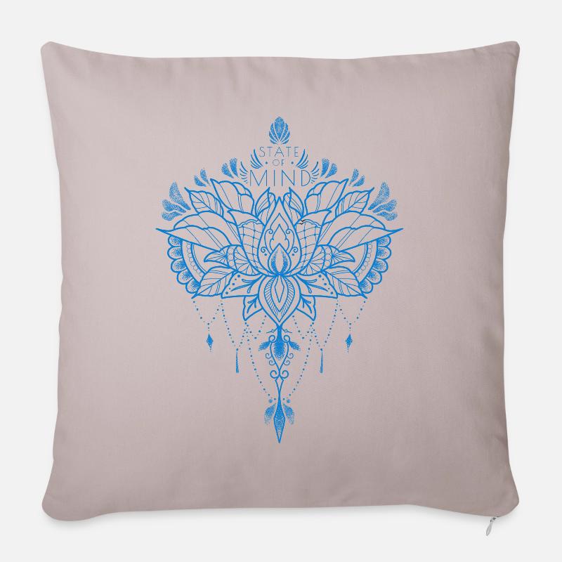 ÉTAT D'ESPRIT BLEU - Housse de coussin décorative 45 x 45 cm - taupe clair