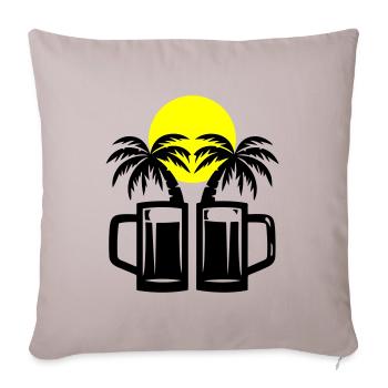 Beer Holiday Palm Trees - Sofa pillowcase 17,3'' x 17,3'' (45 x 45 cm) - light taupe - Front