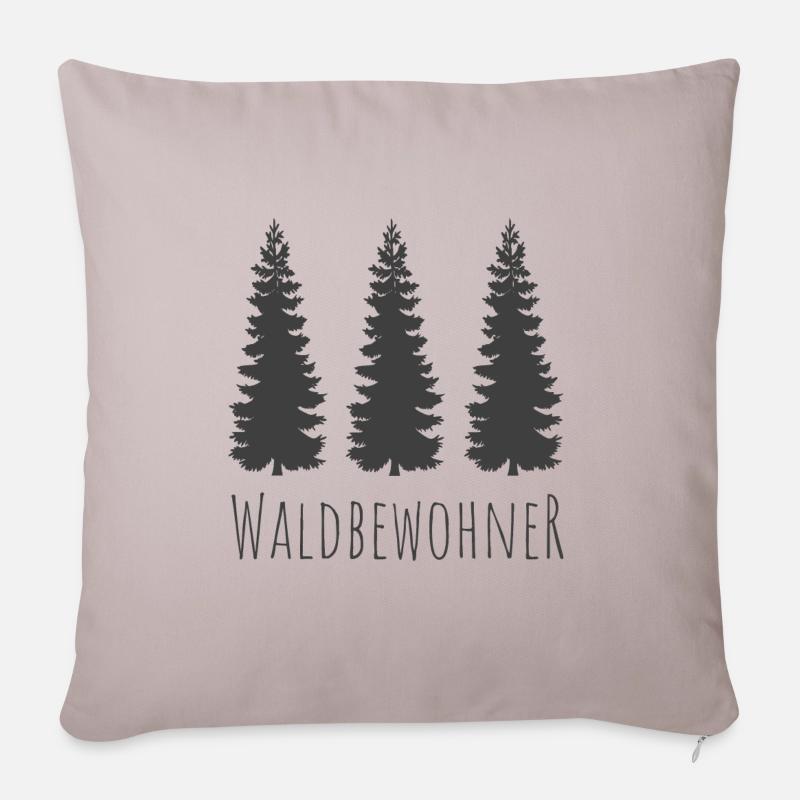 Forest dweller tree trees conifer forest gift - Sofa pillowcase 17,3'' x 17,3'' (45 x 45 cm) - light taupe