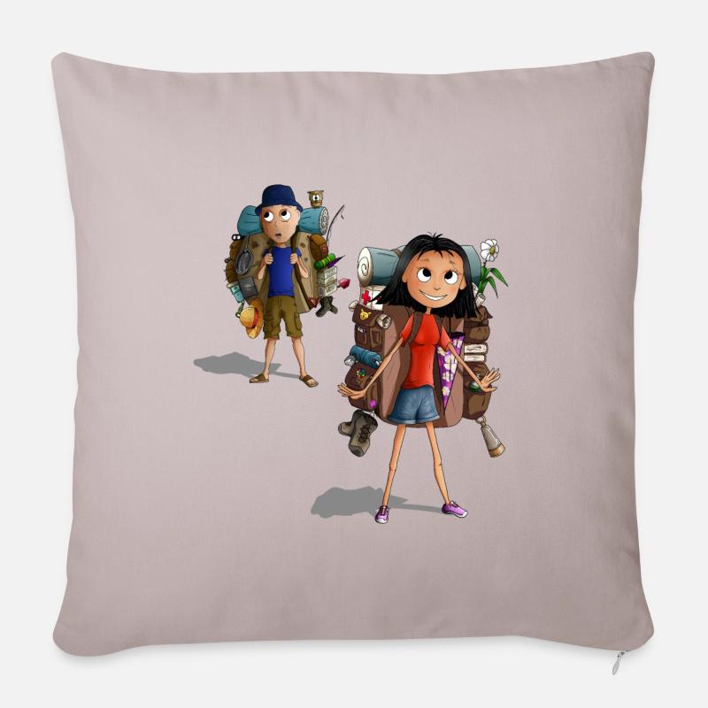 Dang-Kieu Vincent en Voyage - Housse de coussin décorative 45 x 45 cm - taupe clair