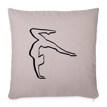 Gymnaste, gymnaste - Housse de coussin décorative 45 x 45 cm - taupe clair - Devant