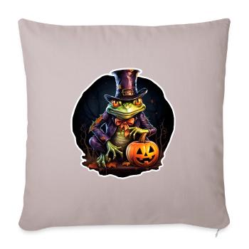 Frosch Halloween - Sofakissenbezug 45 x 45 cm - helles Taupe - Vorne