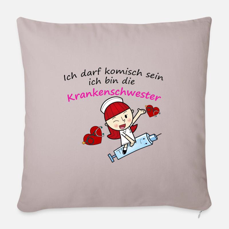 krankenschwester design - Sofakissenbezug 45 x 45 cm - helles Taupe