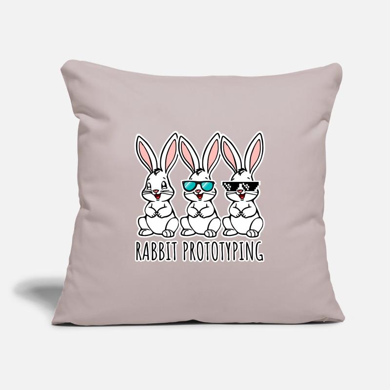 Rabbit Prototyping CAD Bunnies from the 3D Printer Sofa pillowcase 17,3'' x 17,3'' (45 x 45 cm)