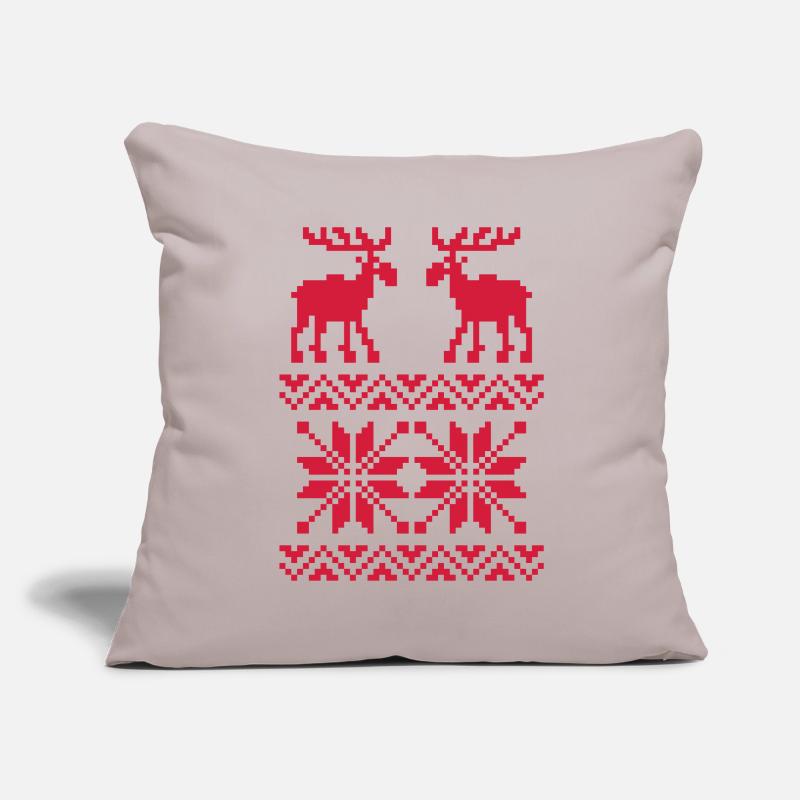 Elch-Muster-Weihnachtspullover Sofakissenbezug 45 x 45 cm
