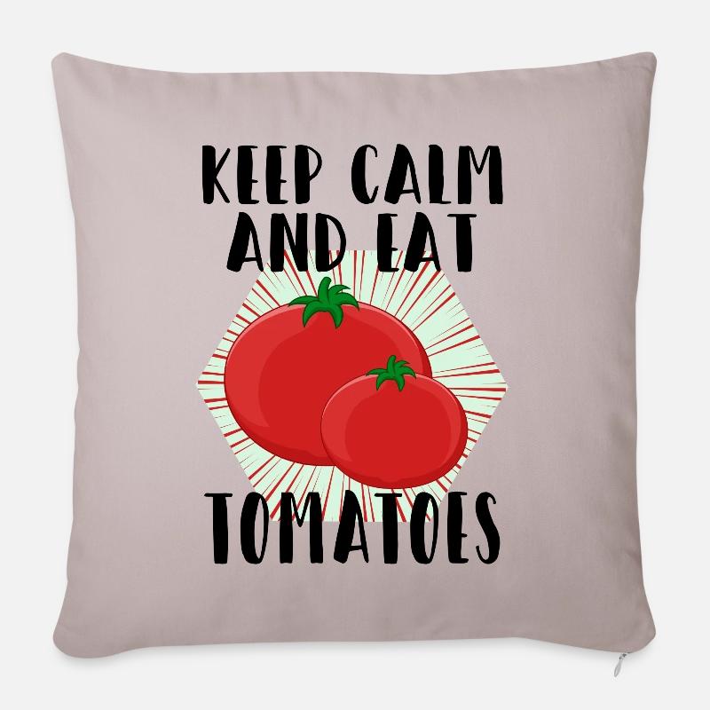 tomato - Sofa pillowcase 17,3'' x 17,3'' (45 x 45 cm) - light taupe
