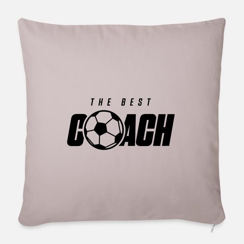 fussball trainer - Sofakissenbezug 45 x 45 cm - helles Taupe