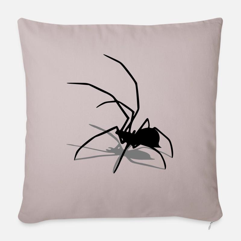 araignée araignée - Housse de coussin décorative 45 x 45 cm - taupe clair