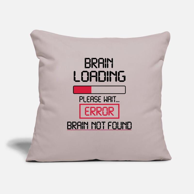 brain loading error Housse de coussin décorative 45 x 45 cm